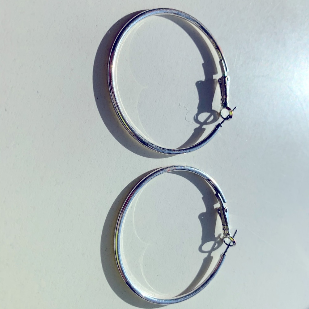 Silver hoops